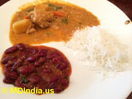 Spice Xing Rockville Chicken & Rajma © MDIndia.us