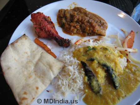 Tandoori Nights Bethesda Dal, Mushroom Curry © MDIndia.us